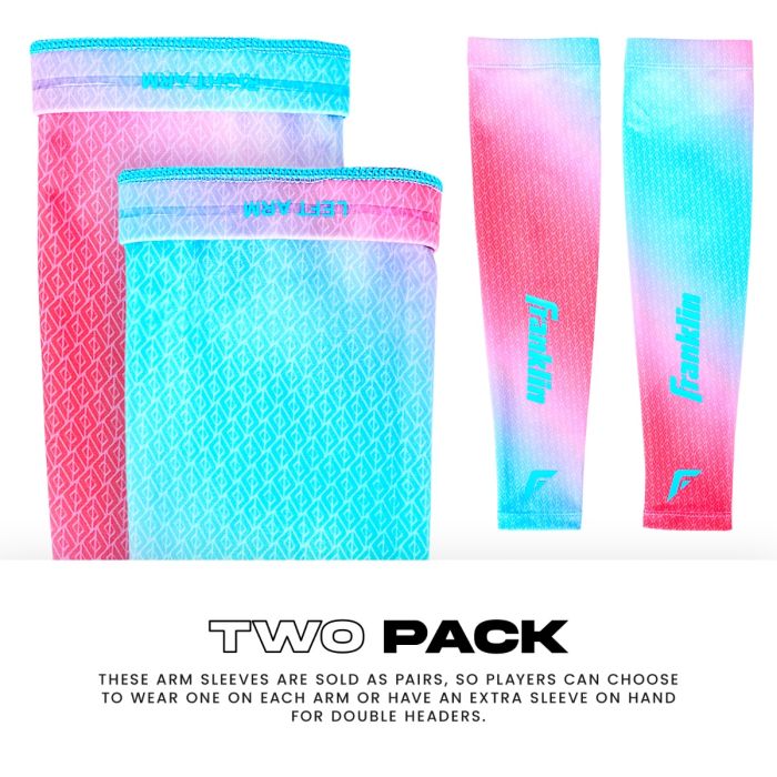 Franklin Premium Compression Arm Sleeves (2-Pack) – Performance Boost Sun Protection for Baseball Softball