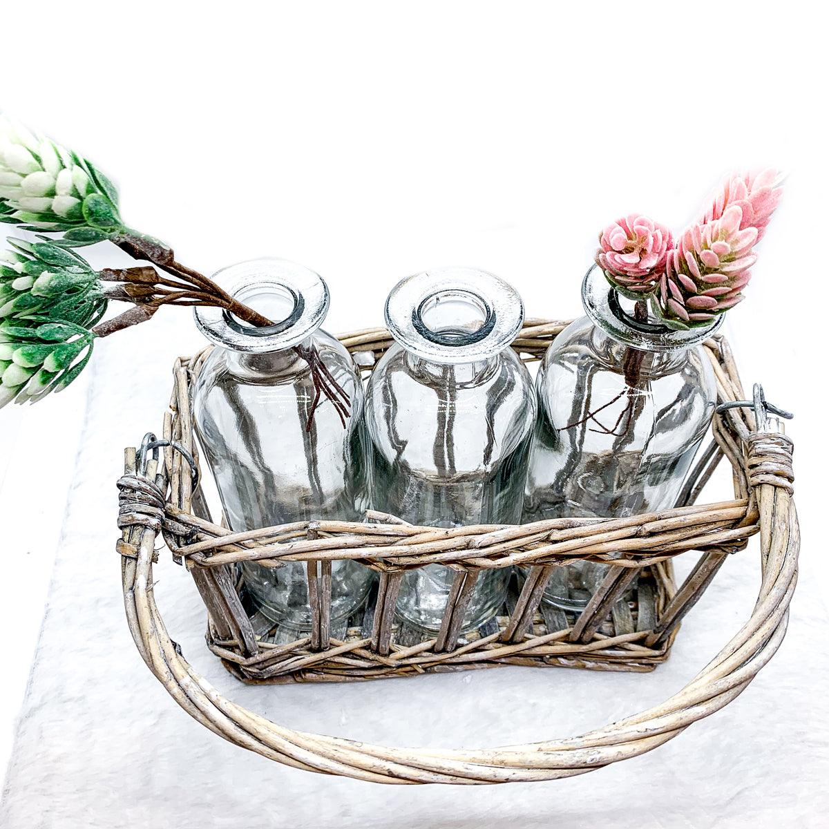 Willow Wrapped Vases