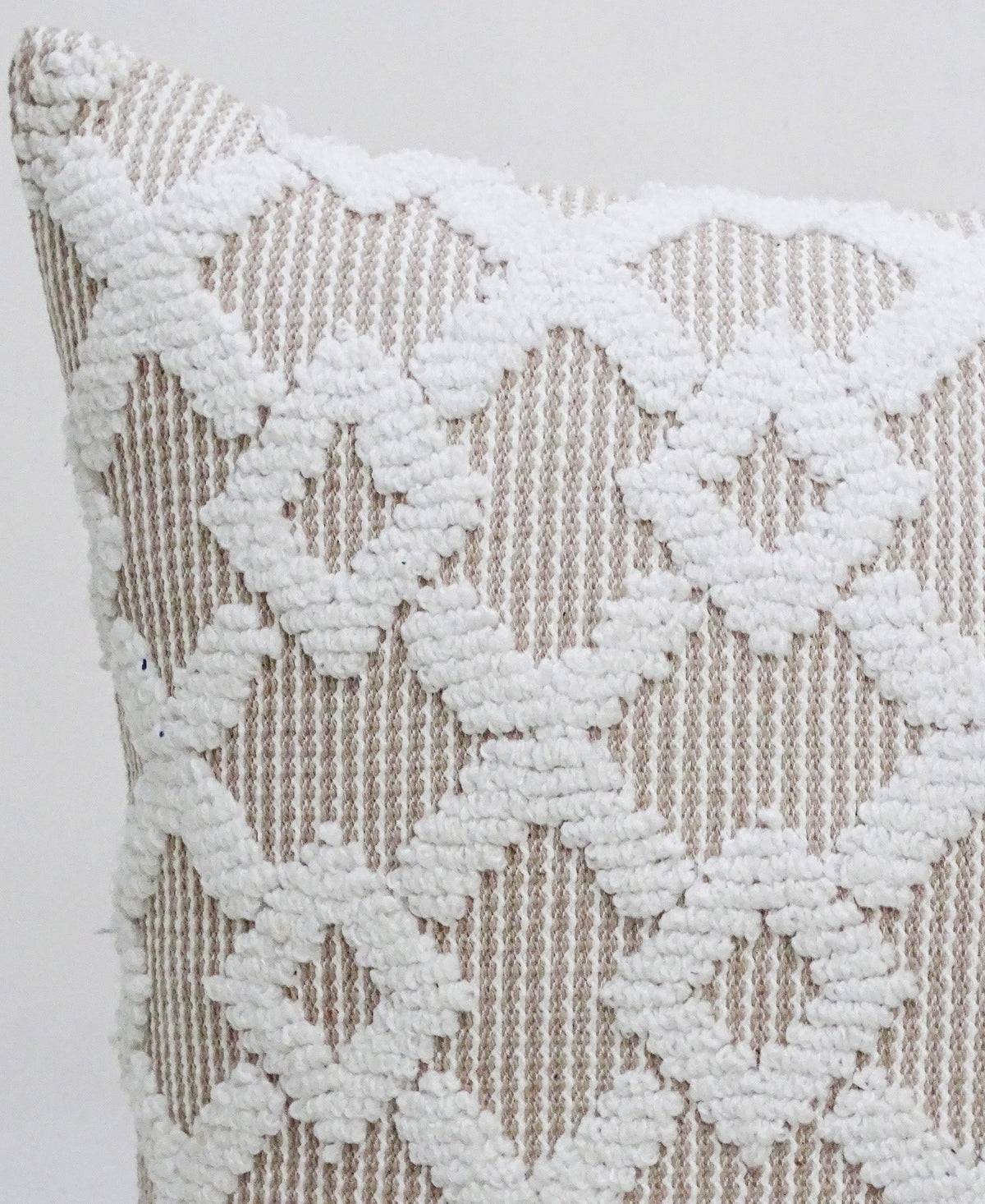 Decorative Beige Accent Throw Pillow 20"x20"