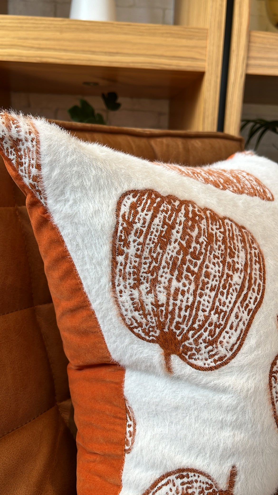 White Pumpkin Pillow Cover