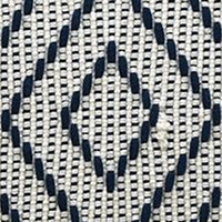 Vibhsa Navy & Ivory Jacquard Woven Throw Pillow 14x20, 100% Cotton