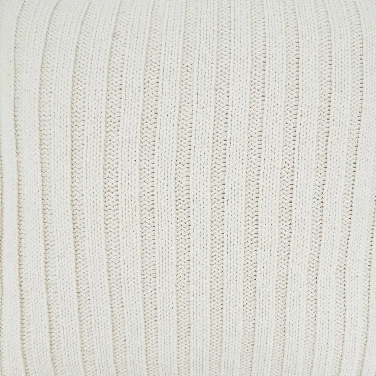 Fennco Styles Knitted Design Cotton Decorative Throw Pillow Cover & Insert 20" W x 20" L - Ivory Cushion for Home, Couch, Bedroom, Living Room and Office Décor