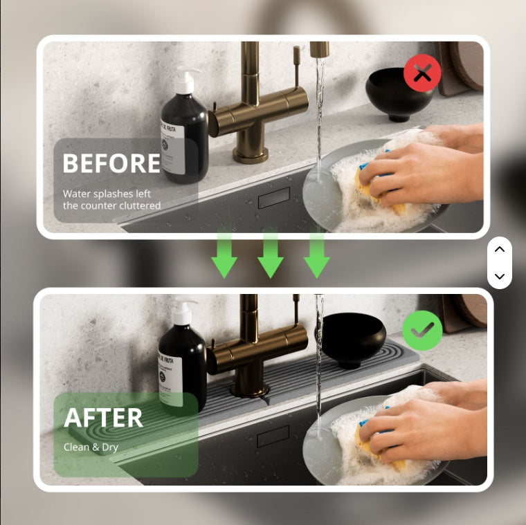 Fast-Drying Stone Sink Caddy & Quick-Dry Tray