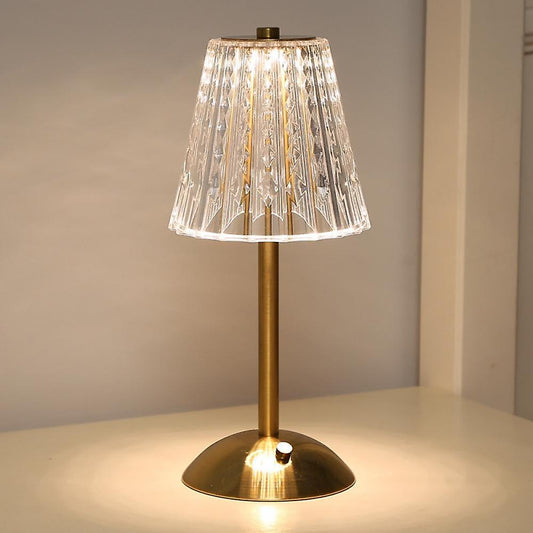 Crystal Touch Table Lamp Dimmable LED Bedside Nightstand Light