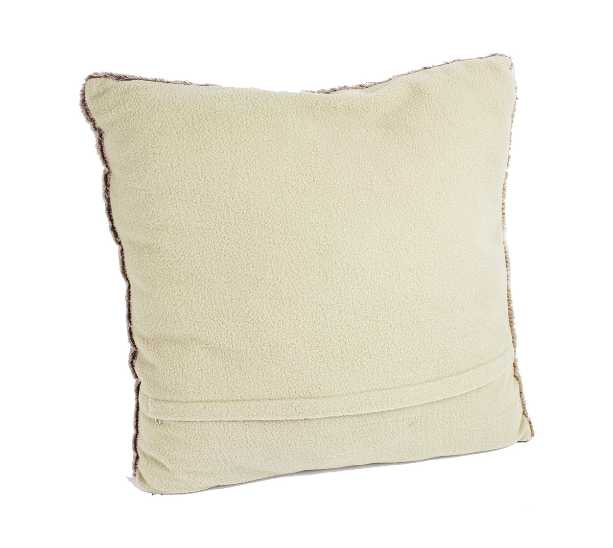 Fennco Styles Natural Faux Fur Decorative Throw Pillow. 18"W x 18"L