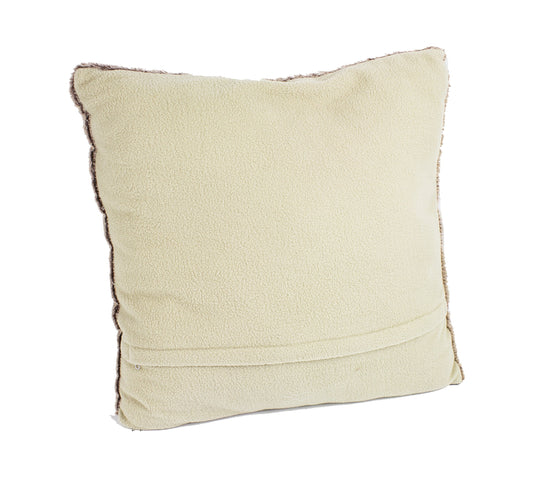 Fennco Styles Natural Faux Fur Decorative Throw Pillow. 18"W x 18"L