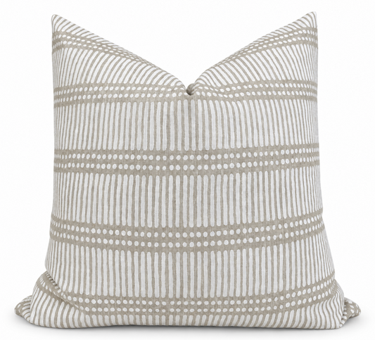 Dash Dot Pillow Cover in Chalk, Walter G Pillows, Decorative Throw Pillows
