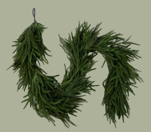 6'L Real Touch Designer Deluxe Norfolk Pine Garland